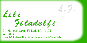 lili filadelfi business card